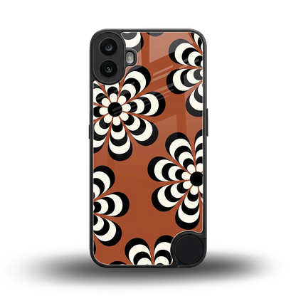 Earthy Bloom back phone cover | glass case for cmf nothing phone 1