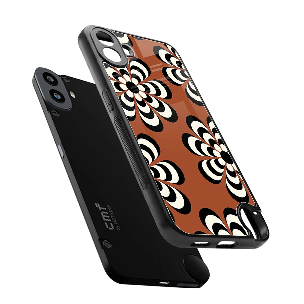 Earthy Bloom sleek cmf nothing phone 1 cover with tempered glass back and TPU edges