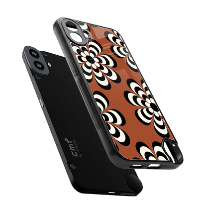 Earthy Bloom sleek cmf nothing phone 1 cover with tempered glass back and TPU edges