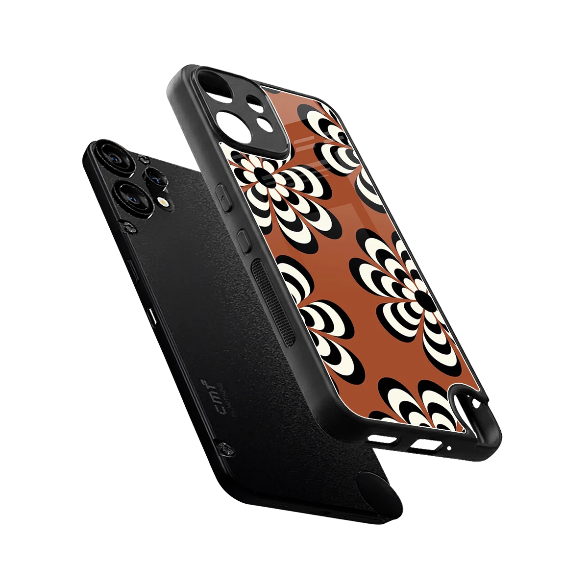 Earthy Bloom sleek cmf nothing phone 2 pro cover with tempered glass back and TPU edges