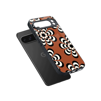 Earthy Bloom sleek google pixel 10 pro xl cover with tempered glass back and TPU edges