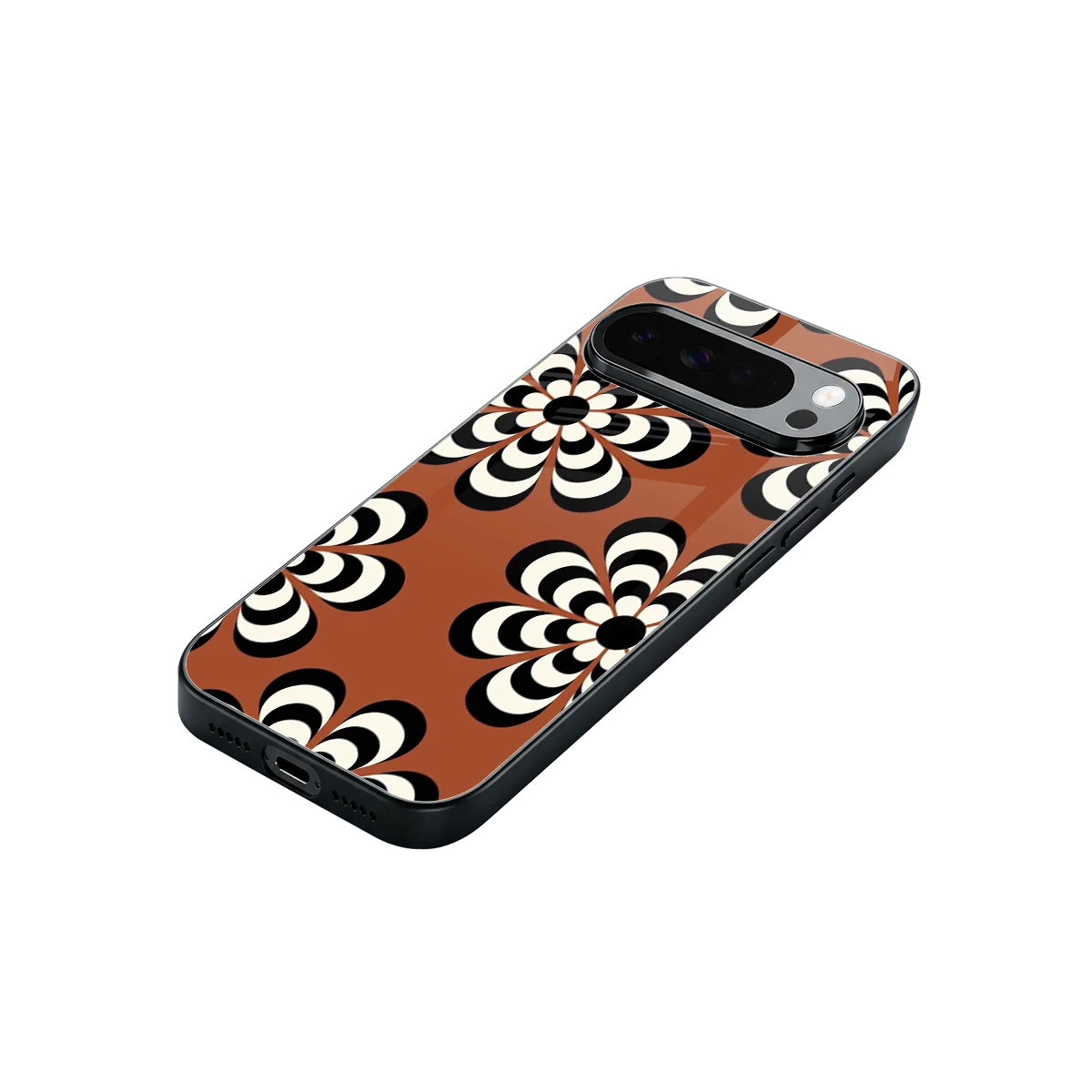 Earthy Bloom stylish phone case for google pixel 10 pro xl | glossy glass and slim fit