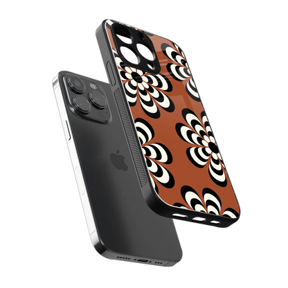 Earthy Bloom sleek iphone 14 pro max cover with tempered glass back and TPU edges