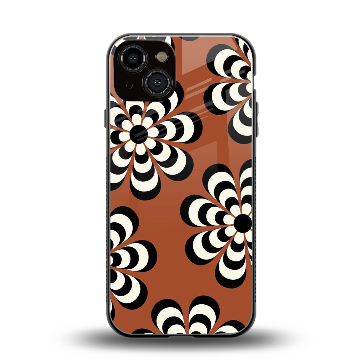Earthy Bloom back phone cover | glass case for iphone 14