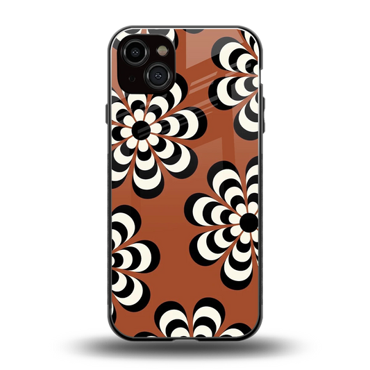 Earthy Bloom back phone cover | glass case for iphone 14 plus
