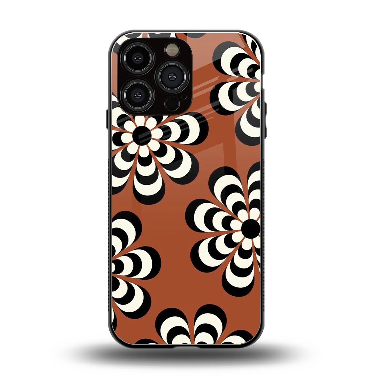 Earthy Bloom back phone cover | glass case for iphone 15 pro max