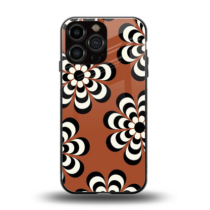 Earthy Bloom back phone cover | glass case for iphone 15 pro max