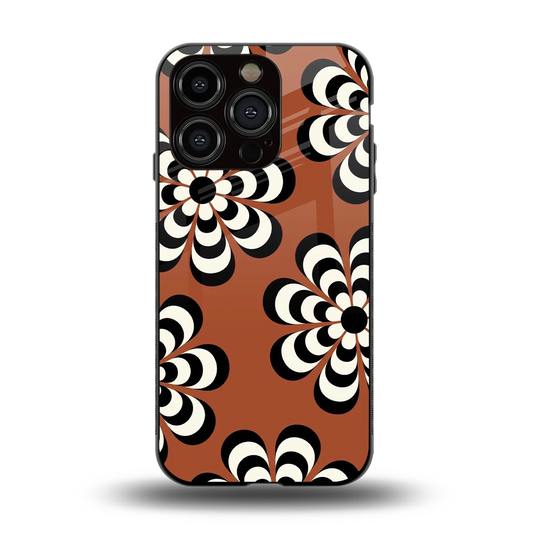 Earthy Bloom back phone cover | glass case for iphone 15 pro
