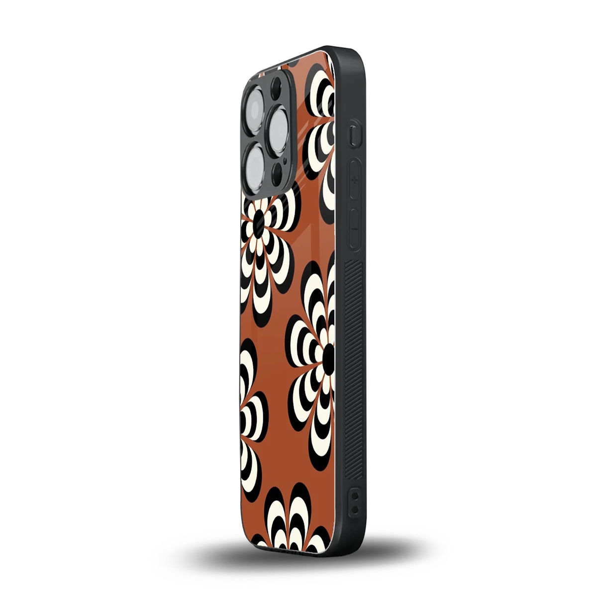 Earthy Bloom iphone 15 pro mobile cover | shockproof glass phone case
