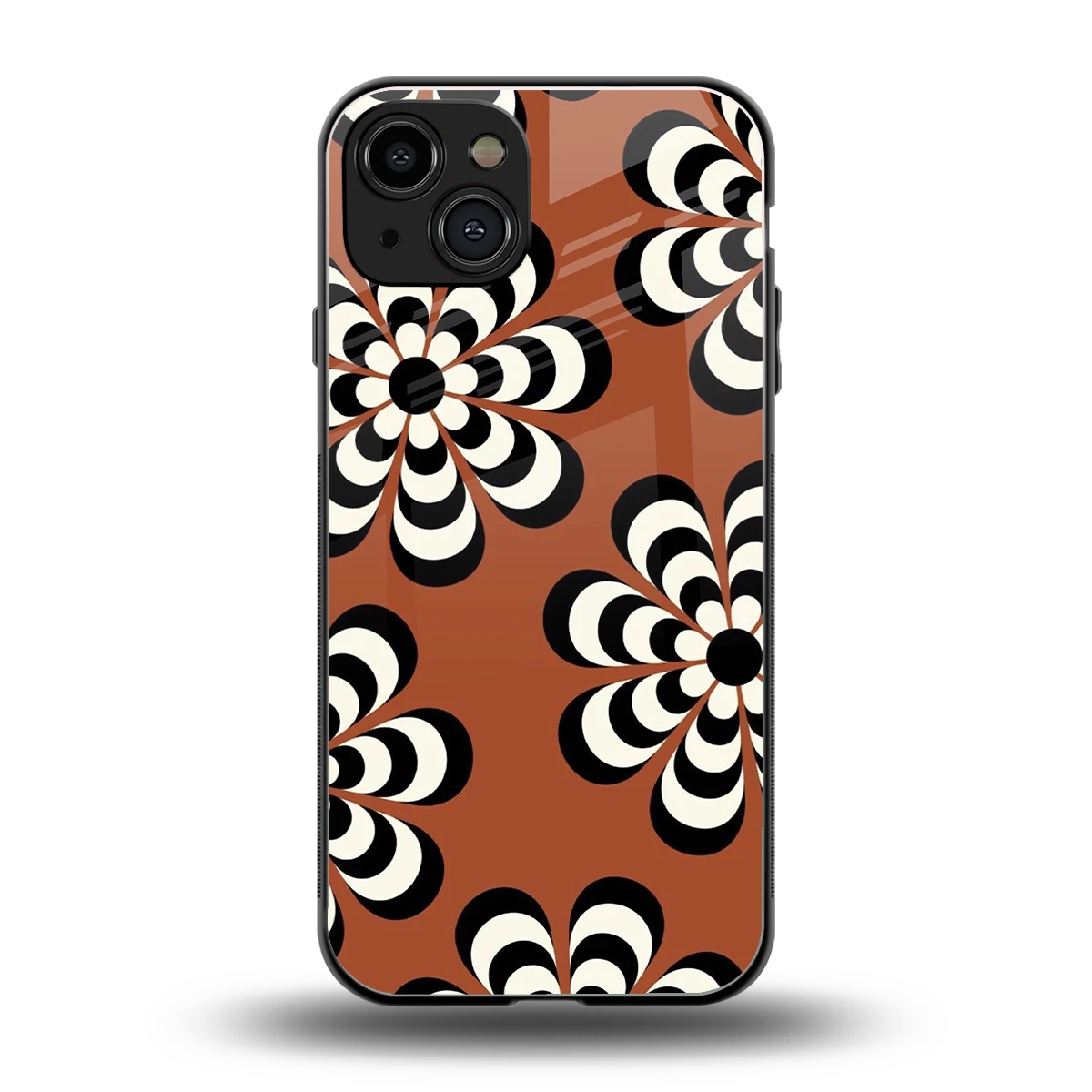 Earthy Bloom back phone cover | glass case for iphone 15