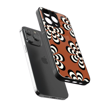 Earthy Bloom sleek iphone 16 pro max cover with tempered glass back and TPU edges