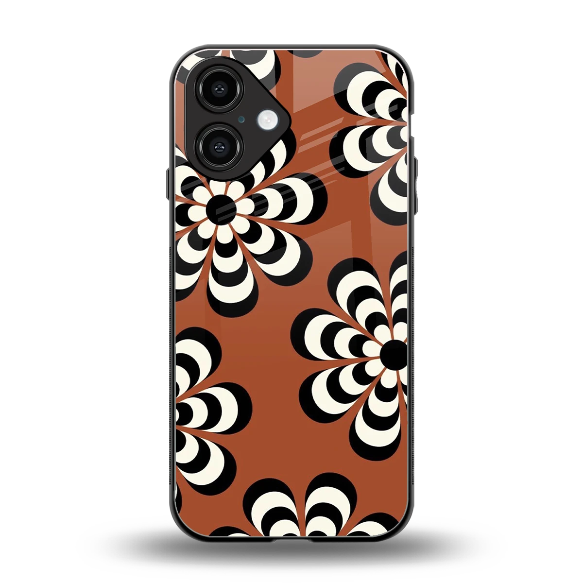Earthy Bloom back phone cover | glass case for iphone 16
