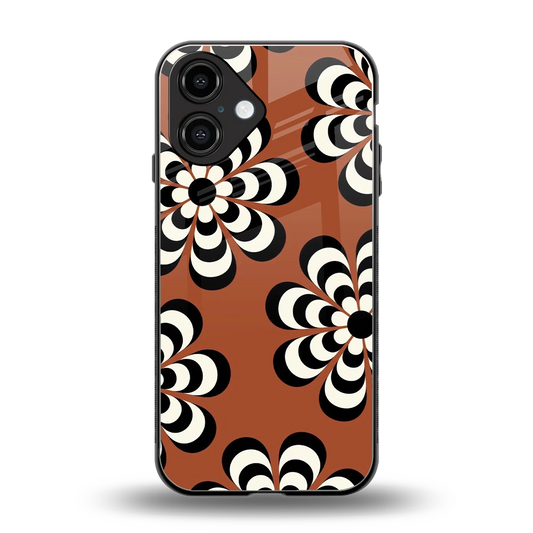 Earthy Bloom back phone cover | glass case for iphone 16