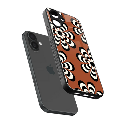 Earthy Bloom sleek iPhone 16 cover with tempered glass back and TPU edges