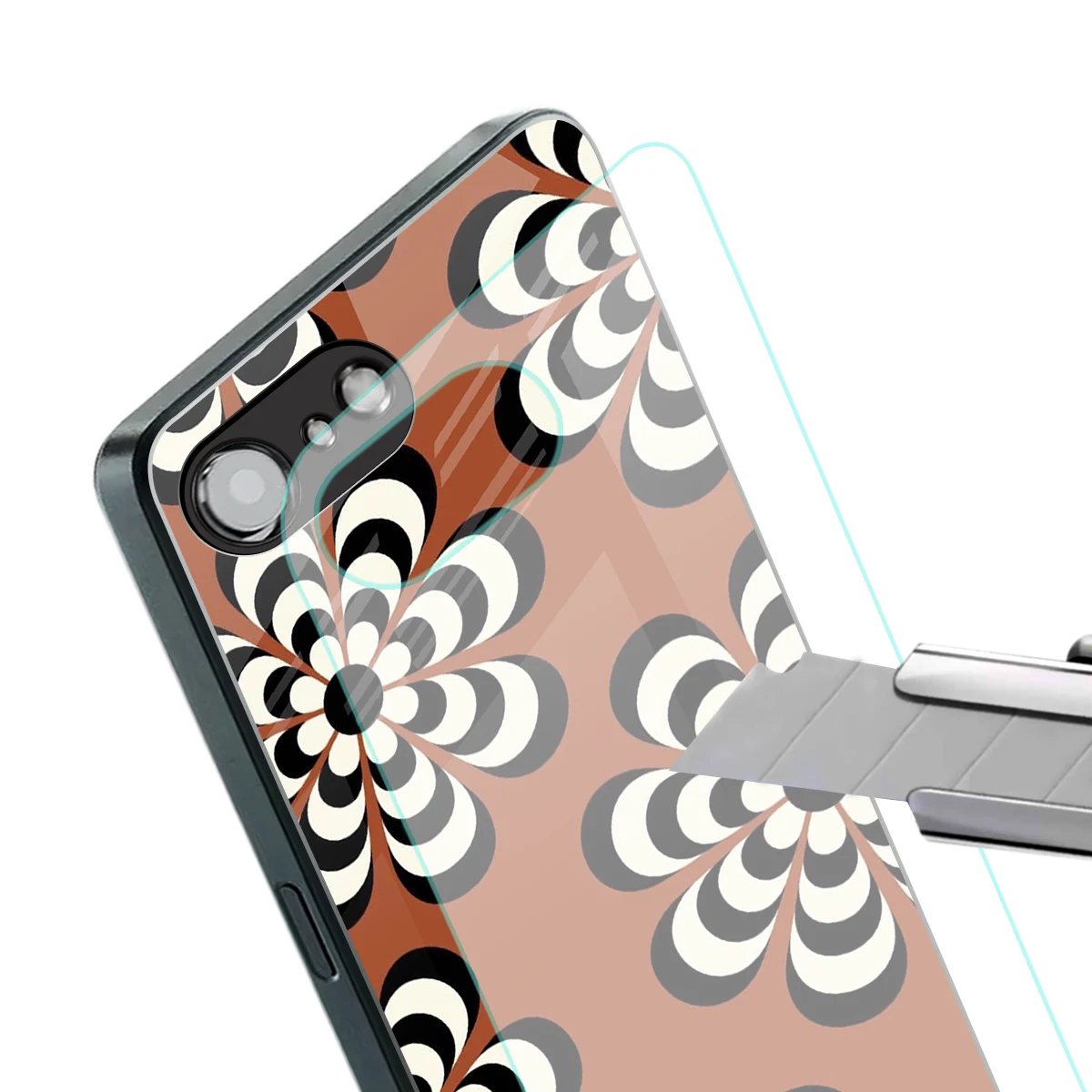 Earthy Bloom stylish phone case for iphone 16e | glossy glass and slim fit