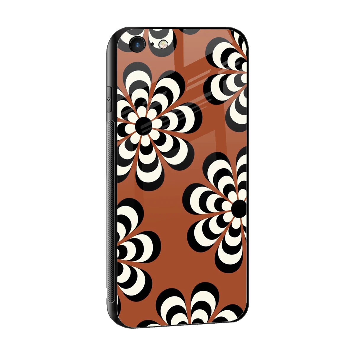 Earthy Bloom sleek iphone 6 cover with tempered glass back and TPU edges