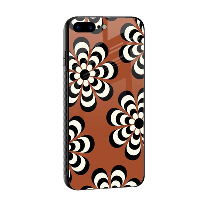 Earthy Bloom sleek iphone 8 plus cover with tempered glass back and TPU edges