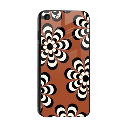 Earthy Bloom sleek iphone 7 cover with tempered glass back and TPU edges
