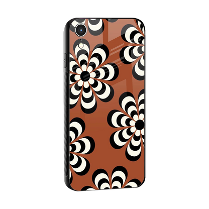 Earthy Bloom sleek iphone xr cover with tempered glass back and TPU edges