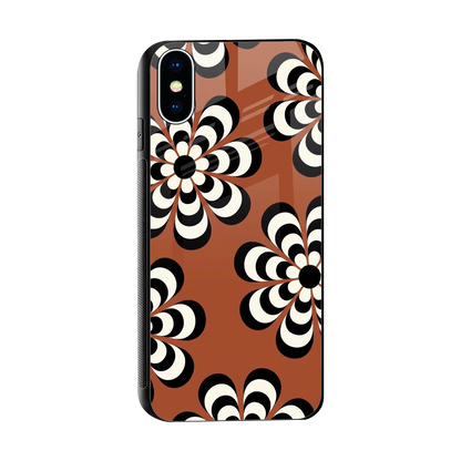 Earthy Bloom sleek iphone xs cover with tempered glass back and TPU edges