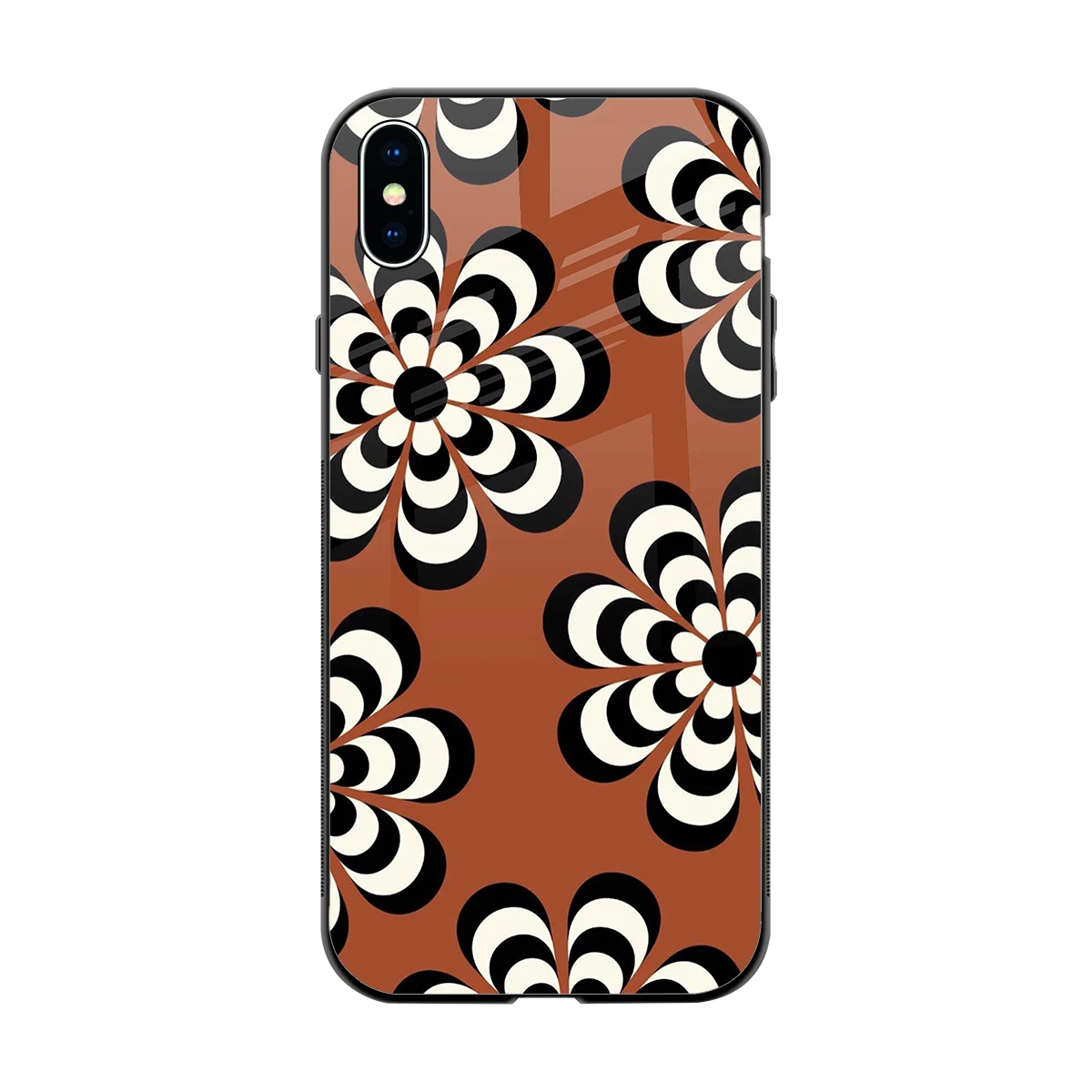 Earthy Bloom back phone cover | glass case for iphone xs max