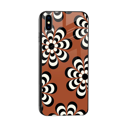 Earthy Bloom sleek iphone xs max cover with tempered glass back and TPU edges