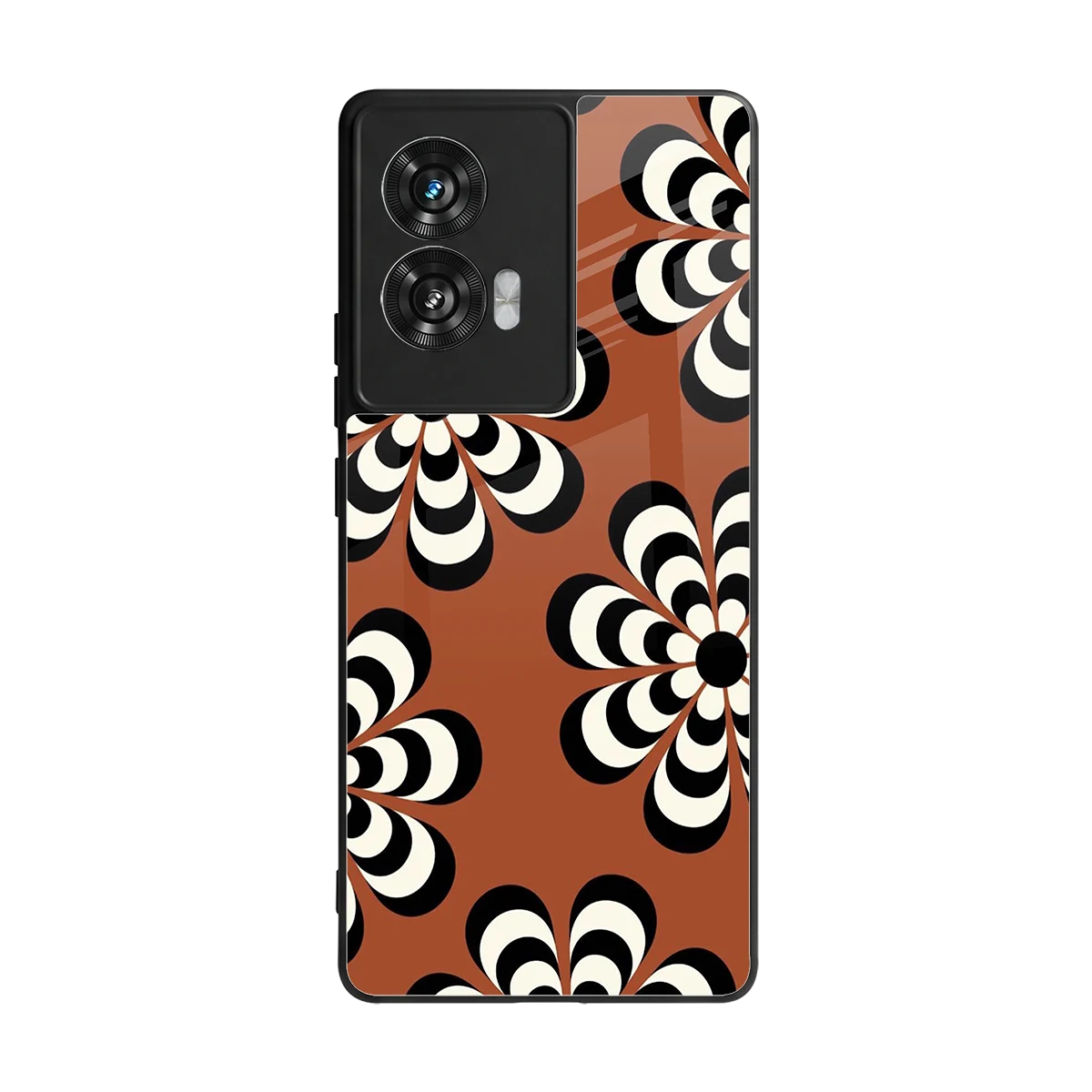 Earthy Bloom back phone cover | glass case for motorola edge 50 fusion