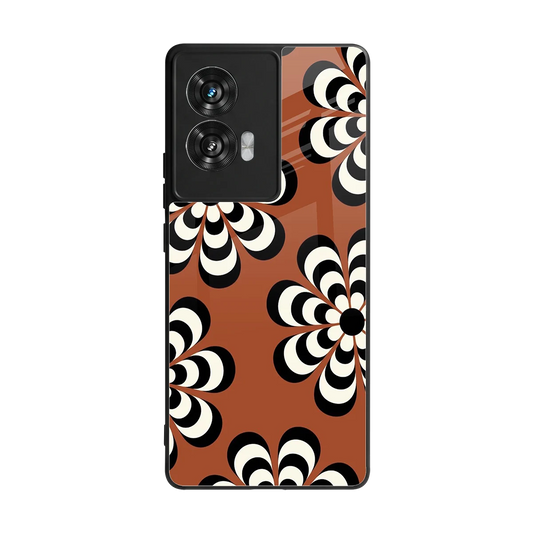 Earthy Bloom back phone cover | glass case for motorola edge 50 fusion