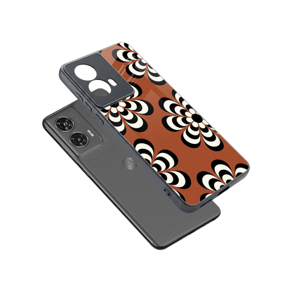 Earthy Bloom sleek motorola edge 50 fusion cover with tempered glass back and TPU edges