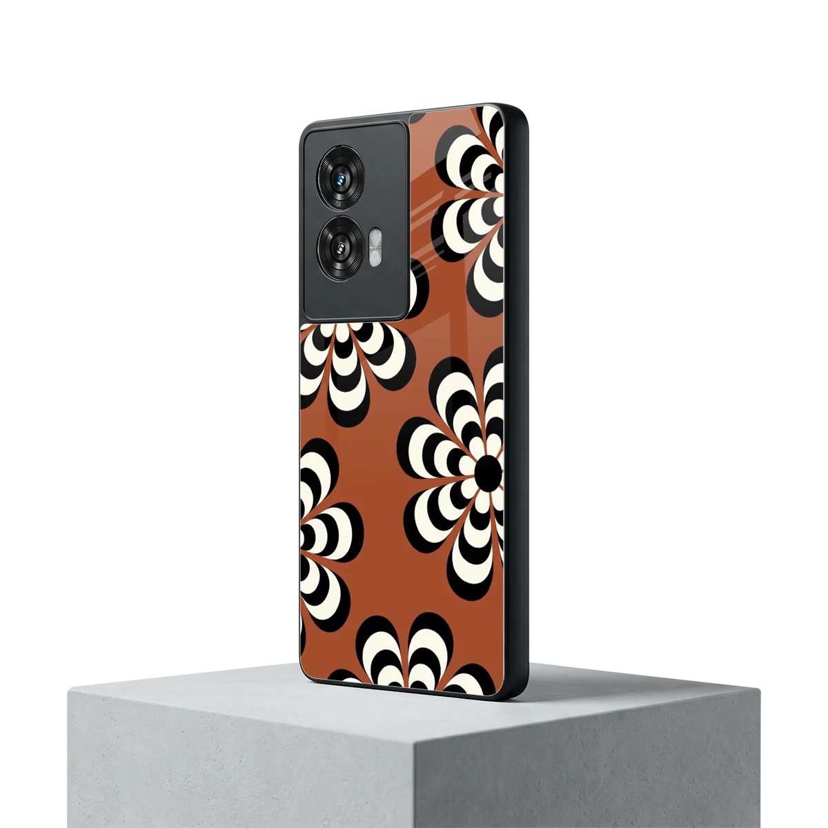 Earthy Bloom motorola edge 50 fusion mobile cover | shockproof glass phone case
