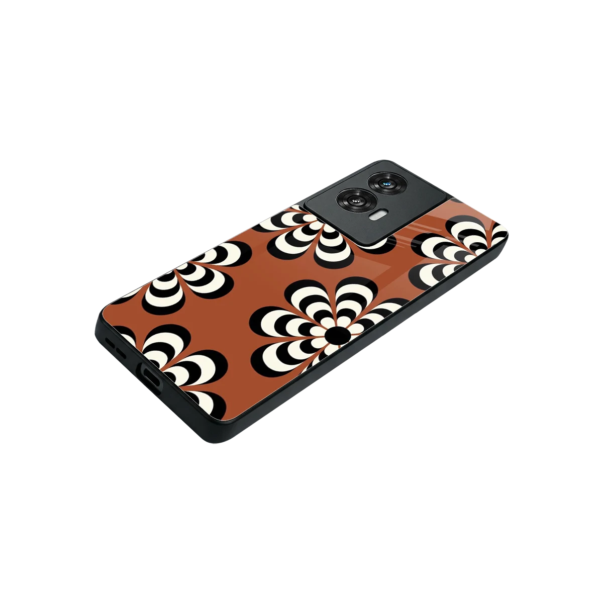 Earthy Bloom stylish phone case for motorola edge 50 fusion | glossy glass and slim fit