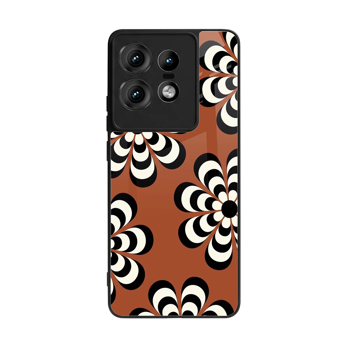 Earthy Bloom back phone cover | glass case for motorola edge 50 pro