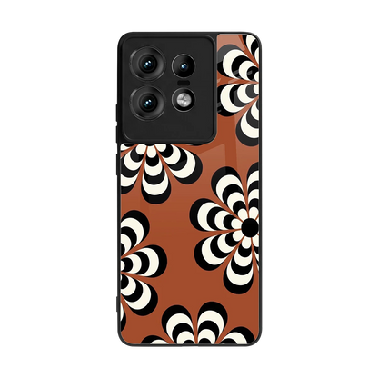 Earthy Bloom back phone cover | glass case for motorola edge 50 pro
