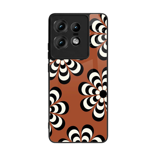Earthy Bloom back phone cover | glass case for motorola edge 50 pro