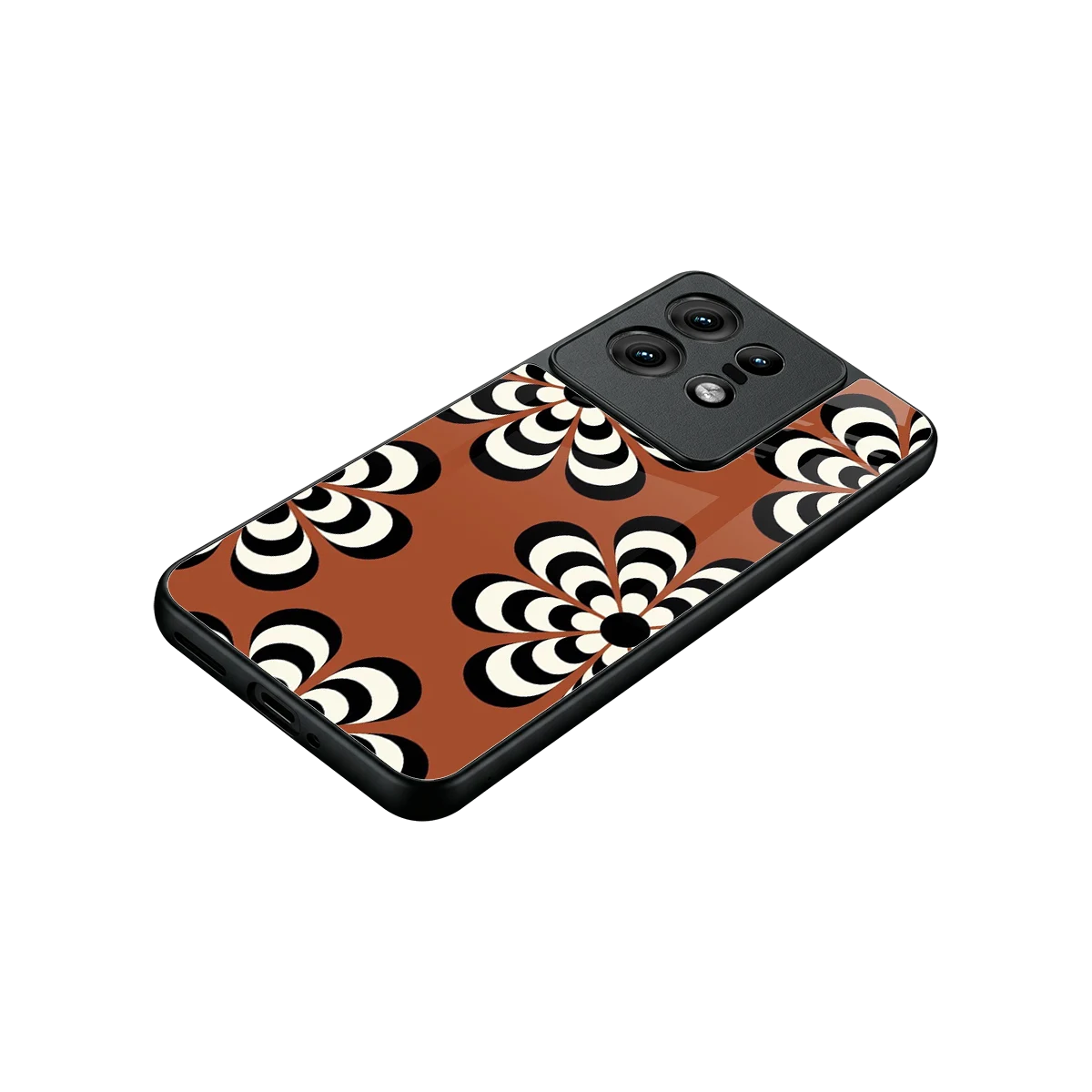 Earthy Bloom stylish phone case for motorola edge 50 pro | glossy glass and slim fit