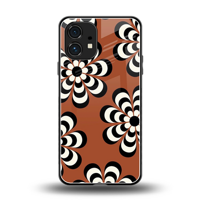 Earthy Bloom back phone cover | glass case for nothing phone 1