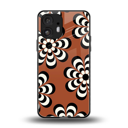 Earthy Bloom back phone cover | glass case for nothing phone 2