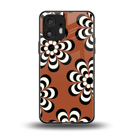 Earthy Bloom back phone cover | glass case for nothing phone 2