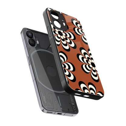 Earthy Bloom sleek nothing phone 2 cover with tempered glass back and TPU edges