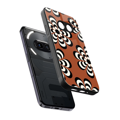 Earthy Bloom sleek nothing phone 2a cover with tempered glass back and TPU edges