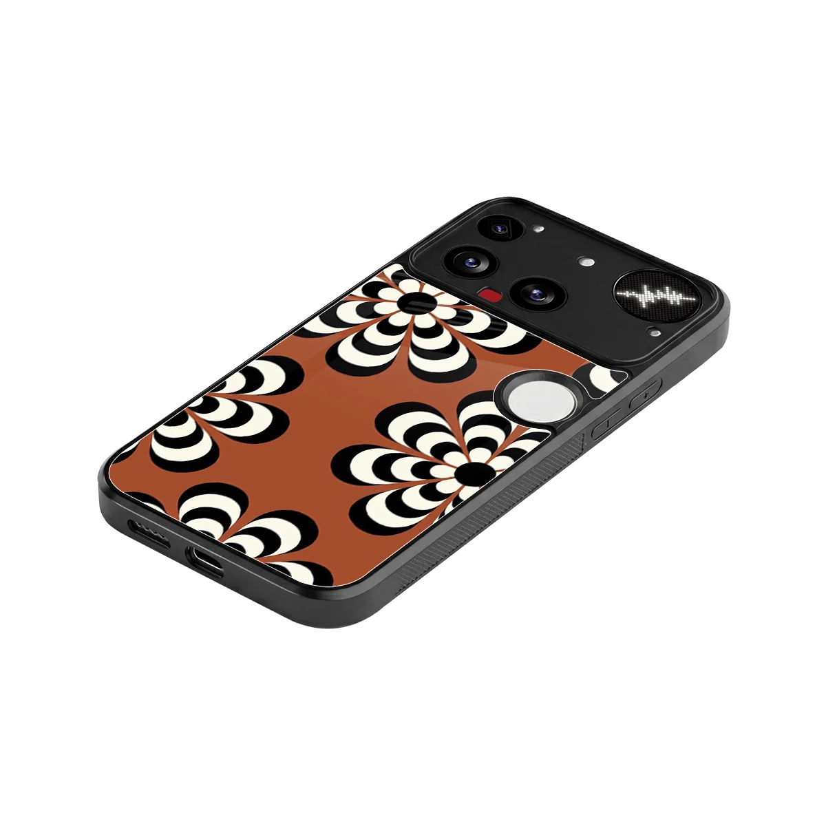 Earthy Bloom stylish phone case for nothing phone 3 | glossy glass and slim fit