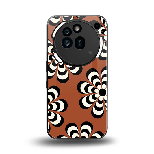 Earthy Bloom back phone cover | glass case for nothing phone 3a pro