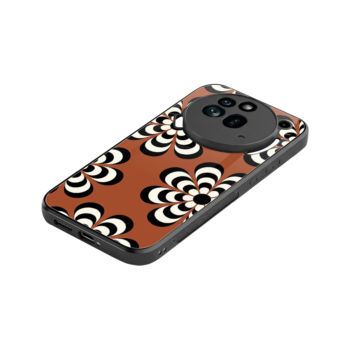 Earthy Bloom stylish phone case for nothing phone 3a pro | glossy glass and slim fit