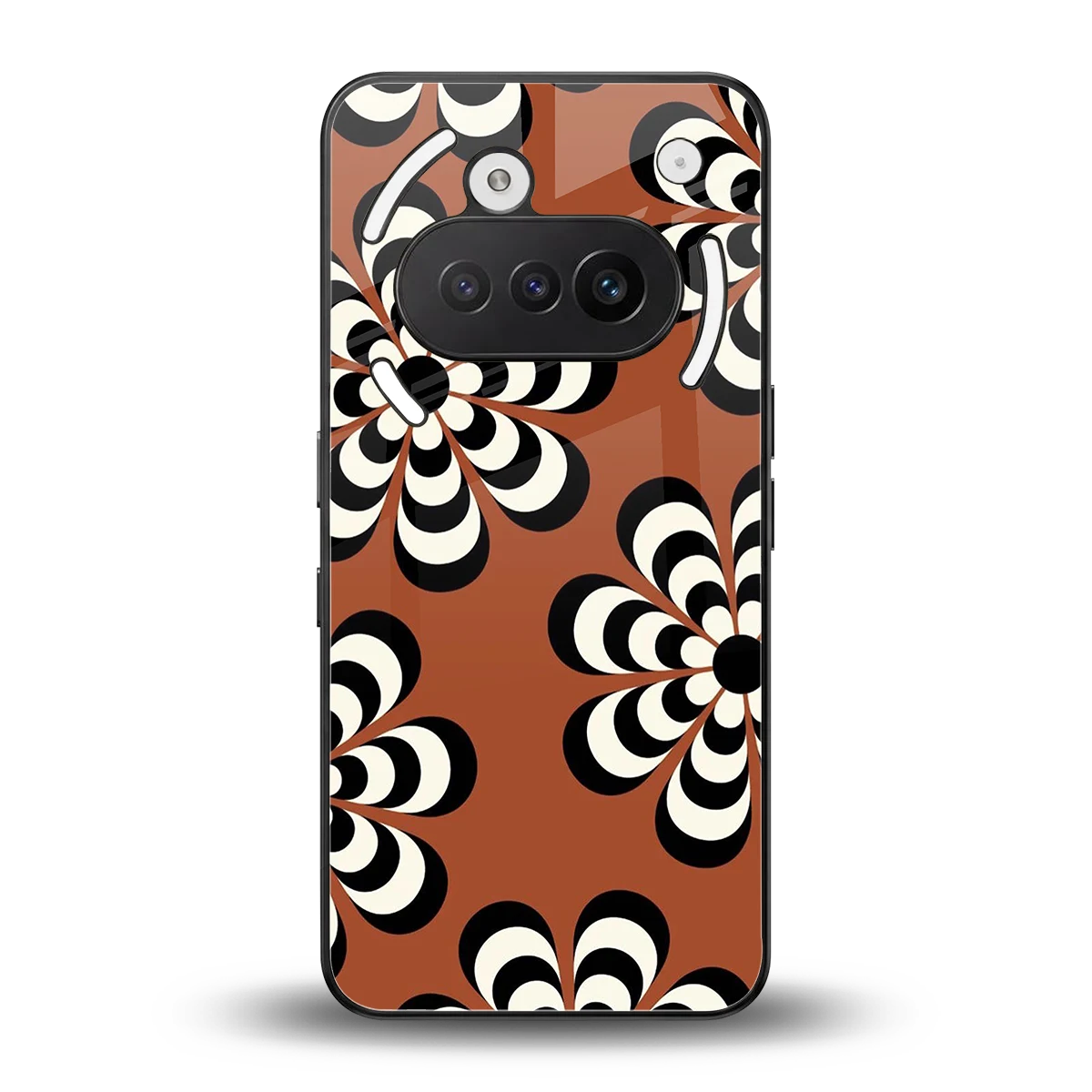 Earthy Bloom back phone cover | glass case for nothing phone 3a