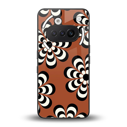 Earthy Bloom back phone cover | glass case for nothing phone 3a