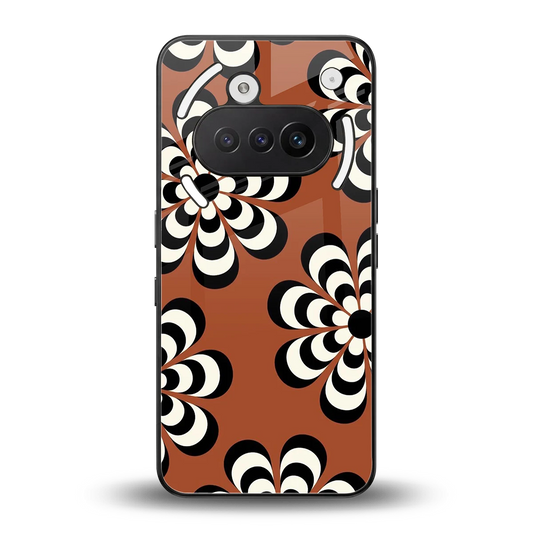 Earthy Bloom back phone cover | glass case for nothing phone 3a