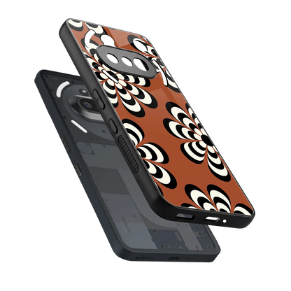 Earthy Bloom sleek nothing phone 3a cover with tempered glass back and TPU edges