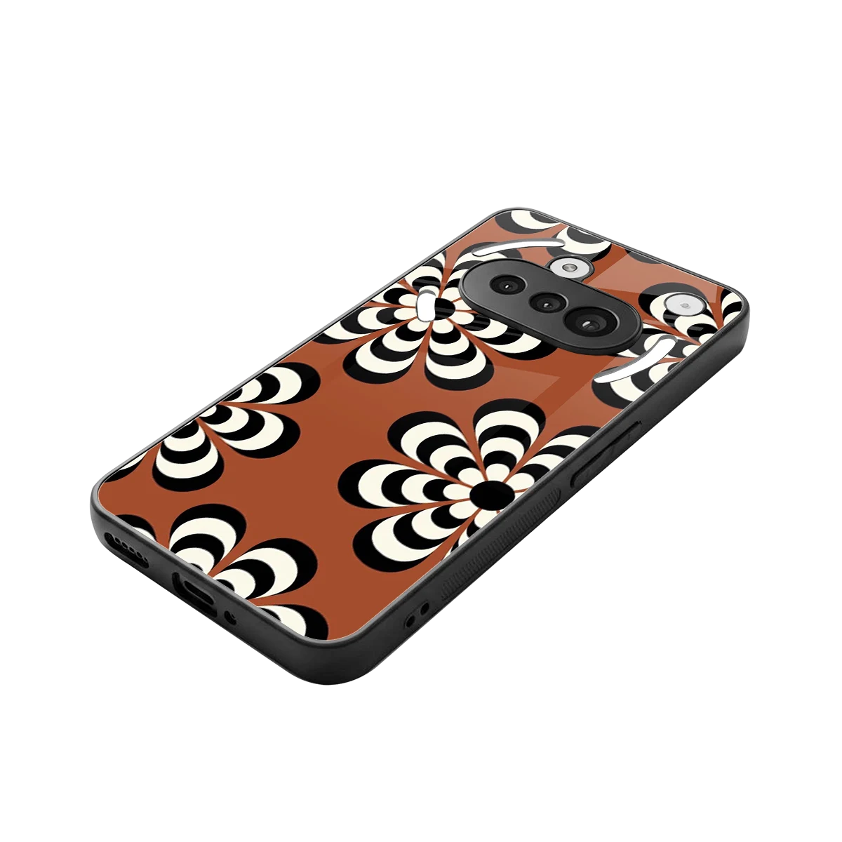 Earthy Bloom stylish phone case for nothing phone 3a | glossy glass and slim fit