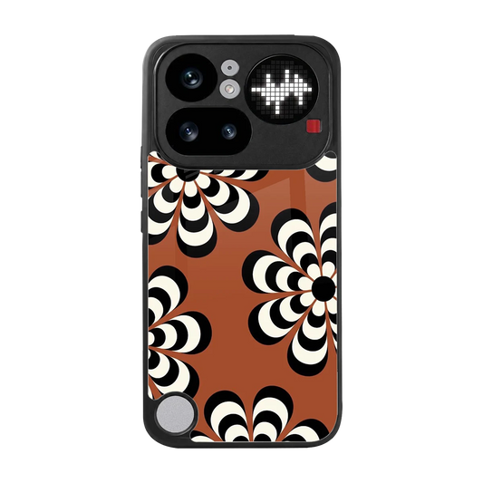 Earthy Bloom back phone cover | glass case for nothing phone 4a pro