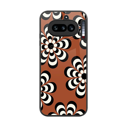 Earthy Bloom back phone cover | glass case for nothing phone 4a